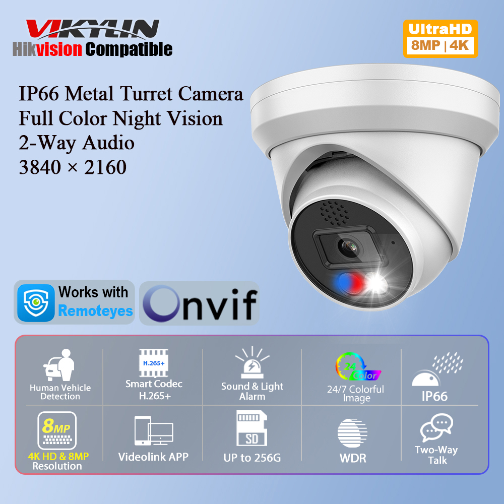 Vikylin 4K 8MP Alarm Full Colo - Home Improvement Cars 评论和价格