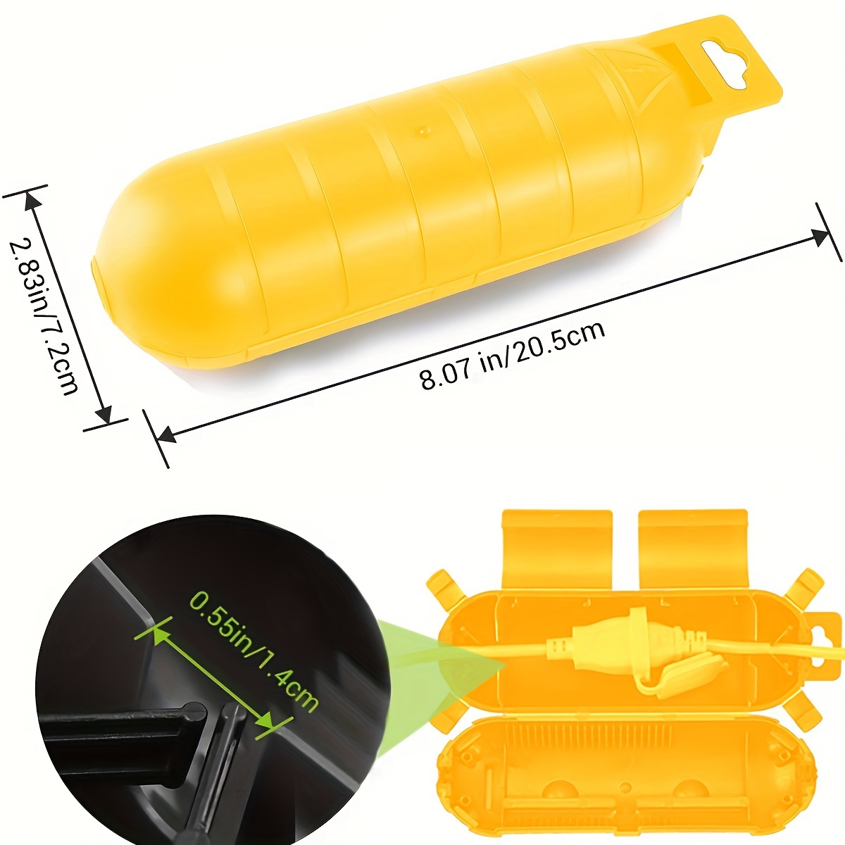 Extension yellow Cord Safety C - Electrical Outlet Cover 评论和价格