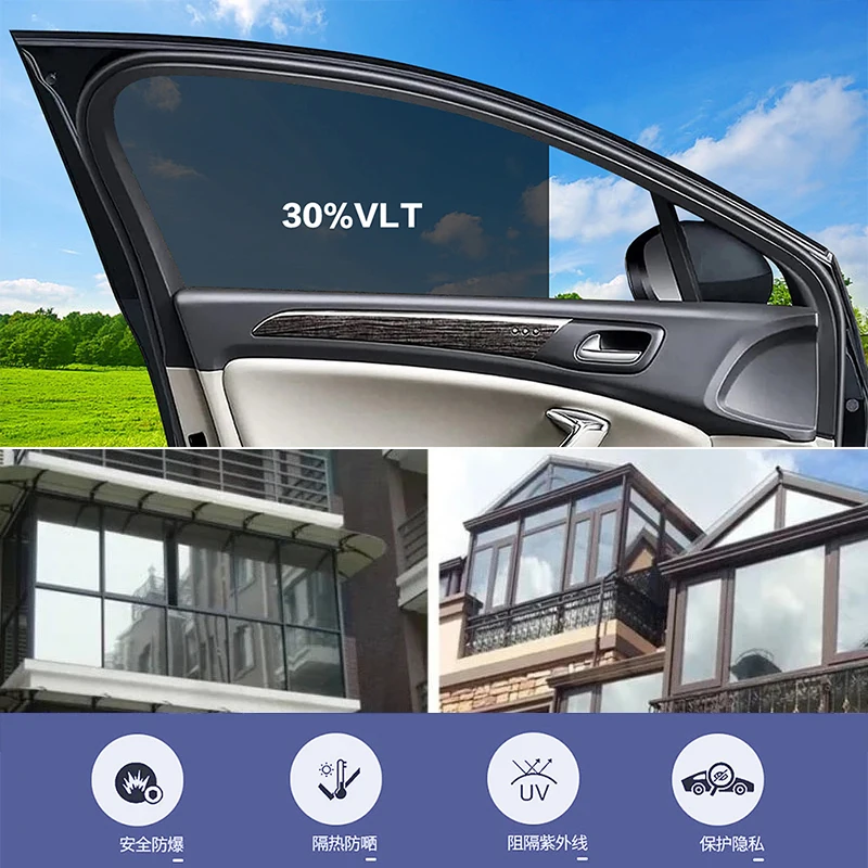50cmx3m Car Window Privacy Tin - Window Insulation Film 评论和价格