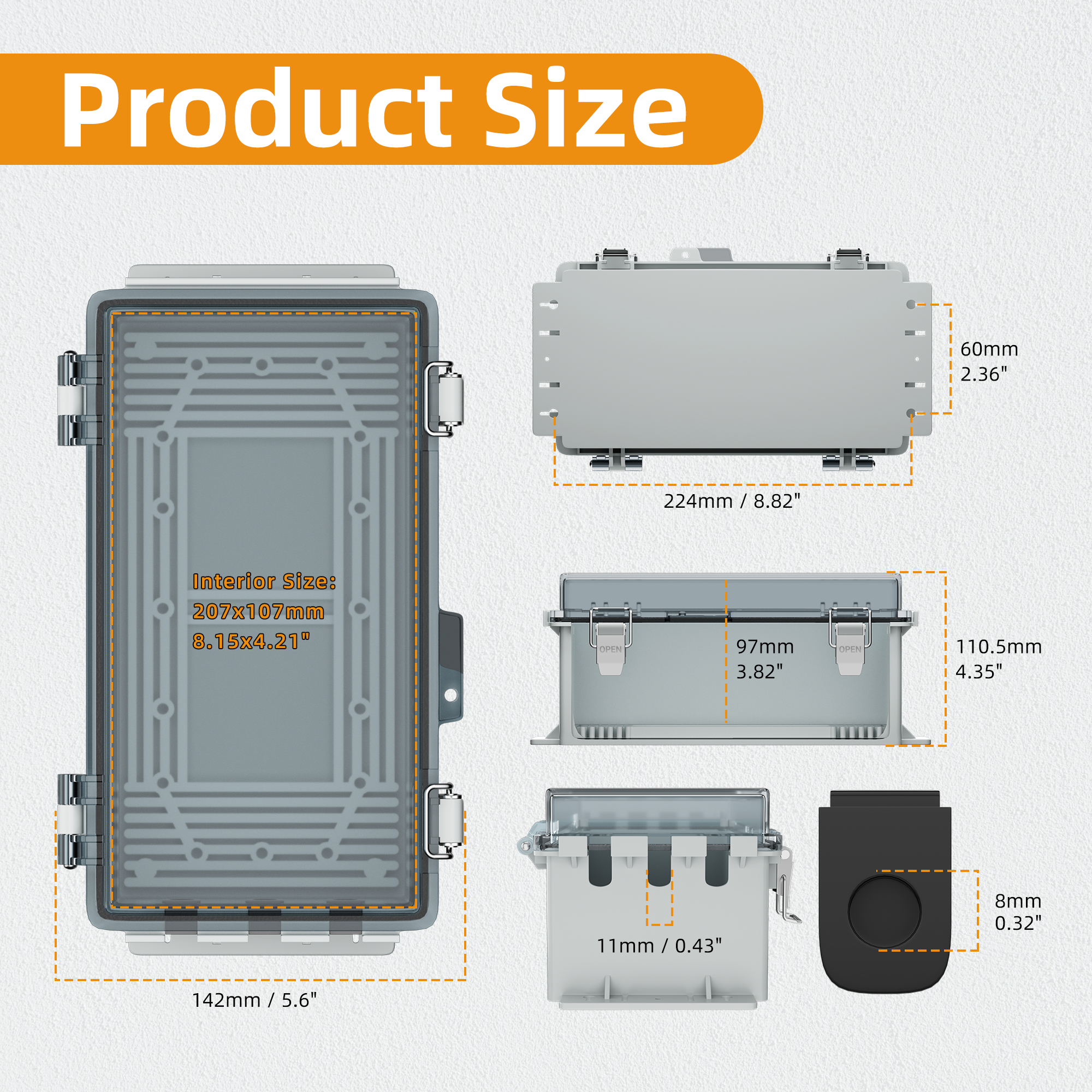 DaierTek 9x5x4.3“ Outdoor Exte - Electrical Outlet Cover 评论和价格
