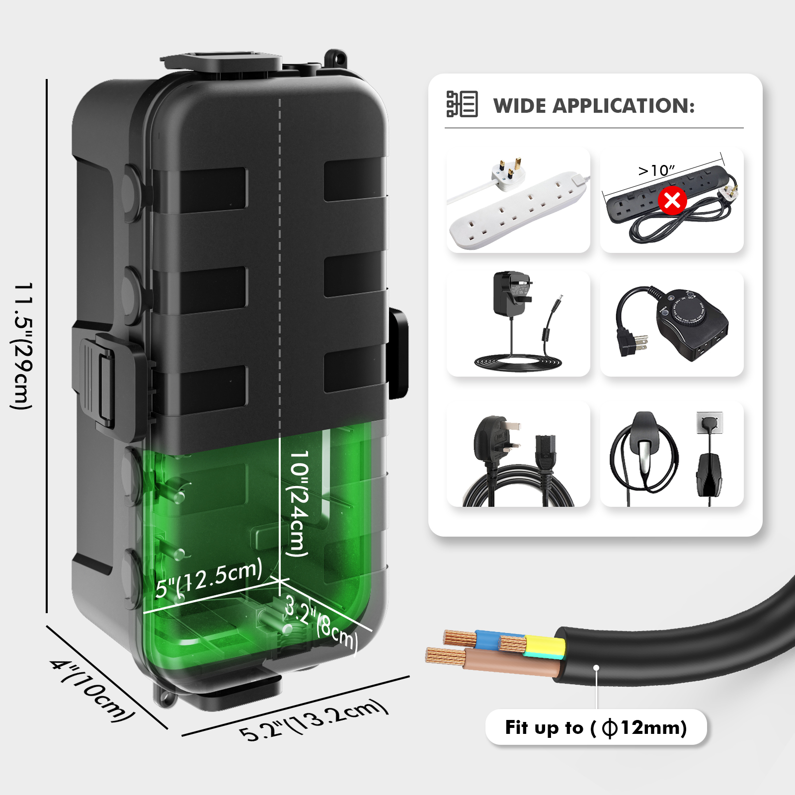 Medium Outdoor Electrical Box, - Electrical Outlet Cover 评论和价格